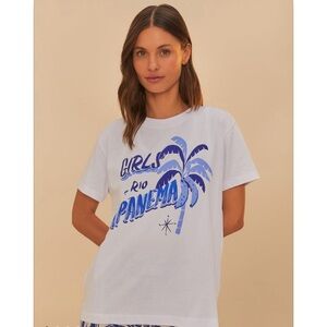 NEW FARM Rio Off-White Girls Rio Ipanema T-Shirt Oversized 100% Cotton Size XL